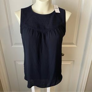 NWT | LOFT | Navy blue oversized sleeveless top